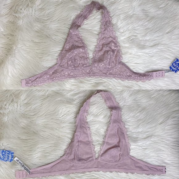 Free People Lilac Galloon Lace Halter Soft Bra - Picture 10 of 12